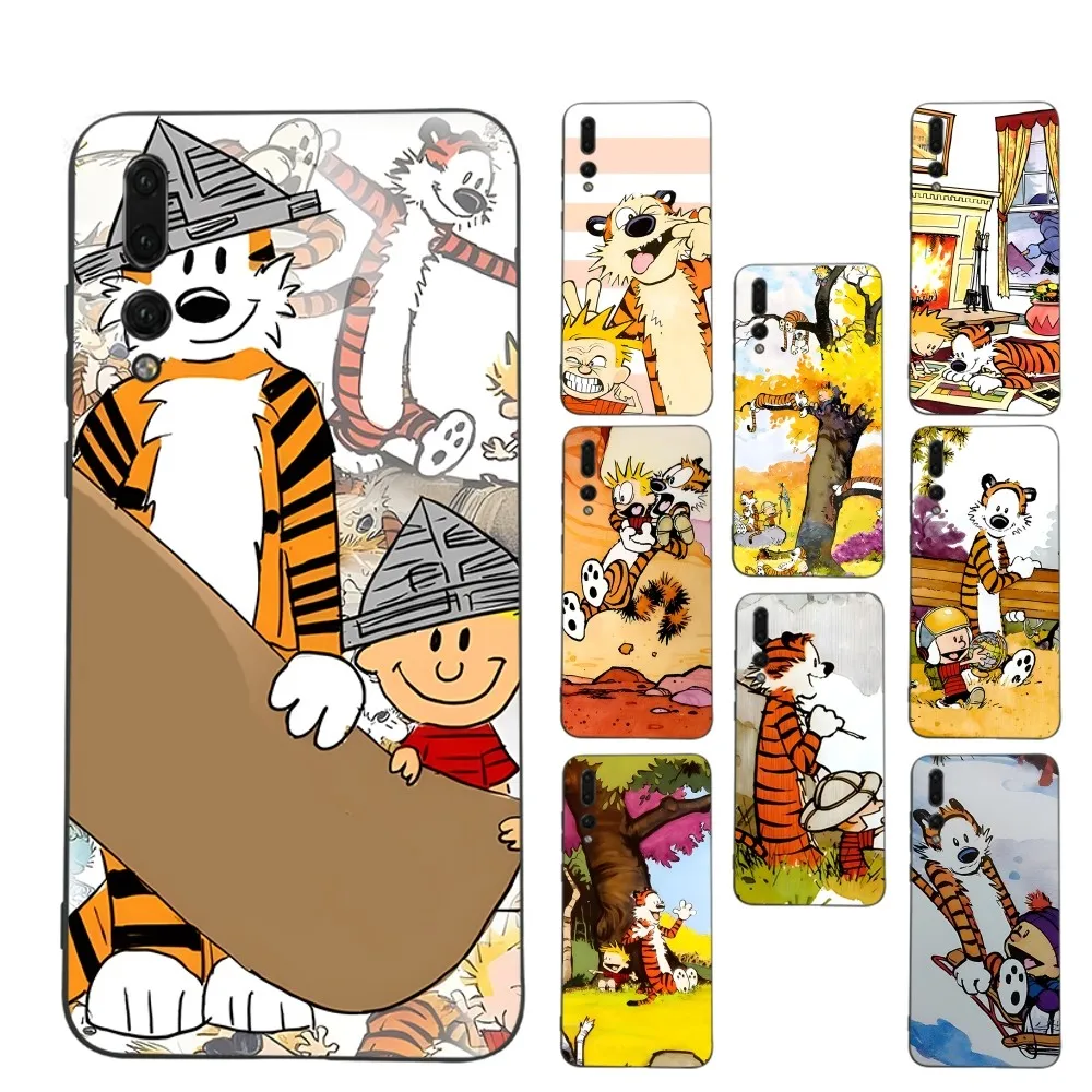 C-Calvin and H-Hobbes Phone Case For Huawei P 8 9 10 20 30 40 50 Pro Lite Psmart Honor 10 lite 70 Mate 20lite