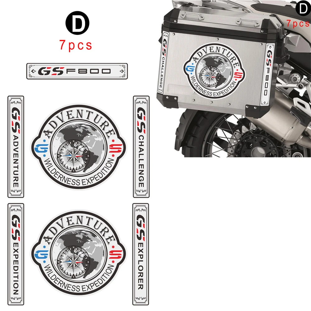 لسيارات BMW F800GS F800 GS ADV مغامرة دراجة نارية سبائك الألومنيوم صندوق السيارة ملصق حقائب صندوق جانبي ملصق مائي #6