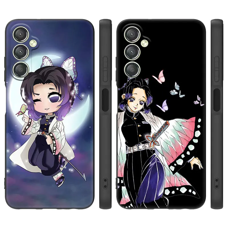 Anime Shinobu Kocho Black Case For Samsung Galaxy A15 A14 A05 A34 A54 A52S A53 A33 A23 A24 A13 A12 A22 A32 A50 A51 A70 A71 A73