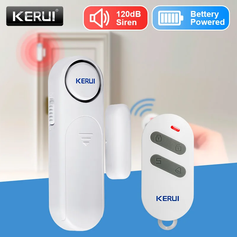 Wireless Door Window Alarm Sensor Security With Remote Control Burglar Anti-Theft Alarm Magnetic Sensor Door Alert Home System