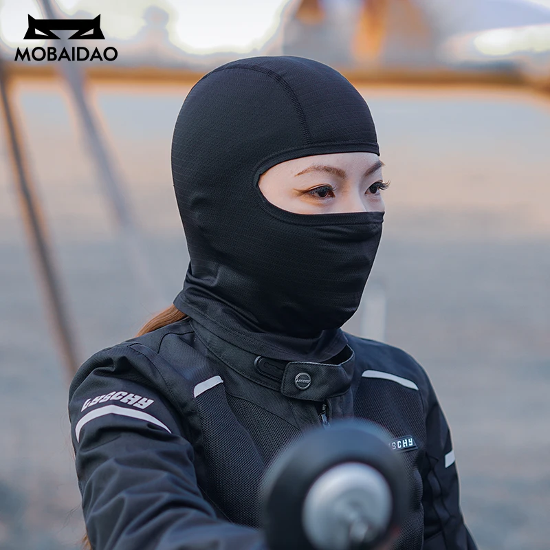 Balaclava Motorcycle Face Mask Summer Breathable Ice Silk Off-road Riding Mask Motorcycle Headwear Mask