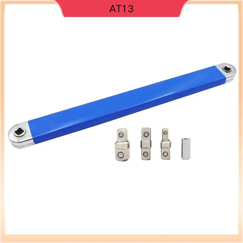 

AT13 Offset Extension Wrench Tight Spaces Extension Tool With 1/2Inch, 1/4Inch And 3/8Inch Drive Adapters Universal