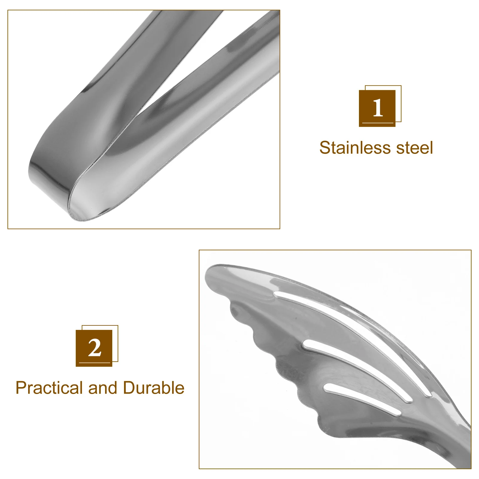 

Щипцы для еды с защитой от ожогов, кухонные щипцы из нержавеющей стали для приготовления пищи, выпечки, шведского стола, десерта, хлеба, торта, барбекю, многоразовые кулинарии