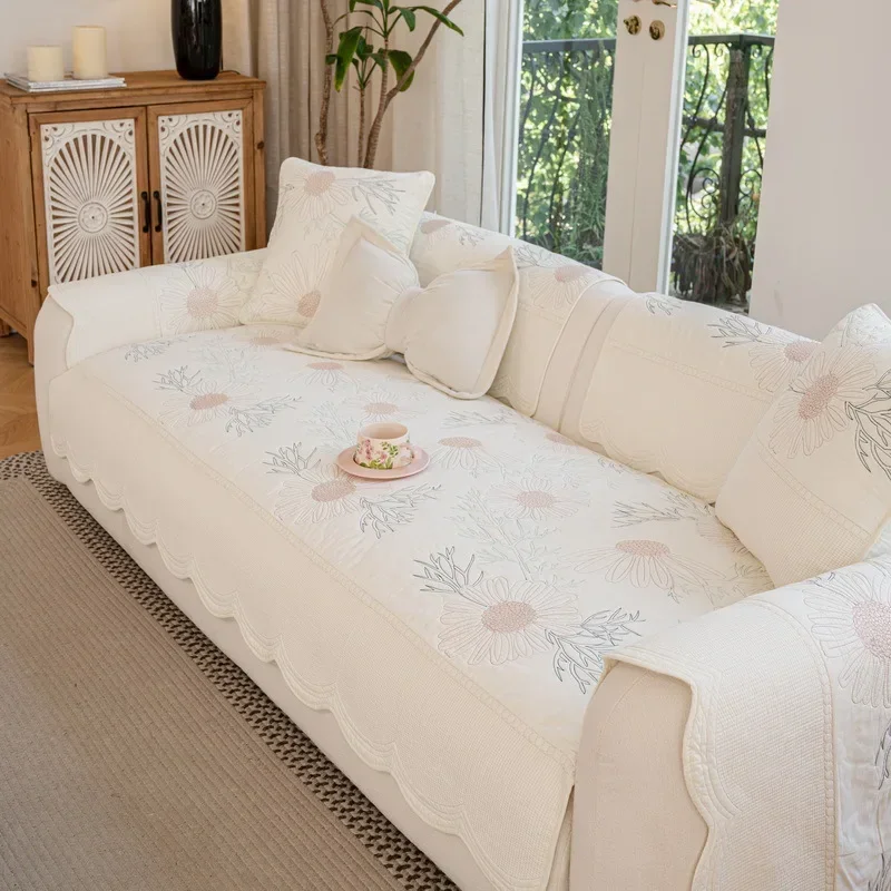 2026 New Non-slip Cushion Four Seasons Universal High-grade Sense Cover Cloth Cover High-grade Chenille Sofa Cushion