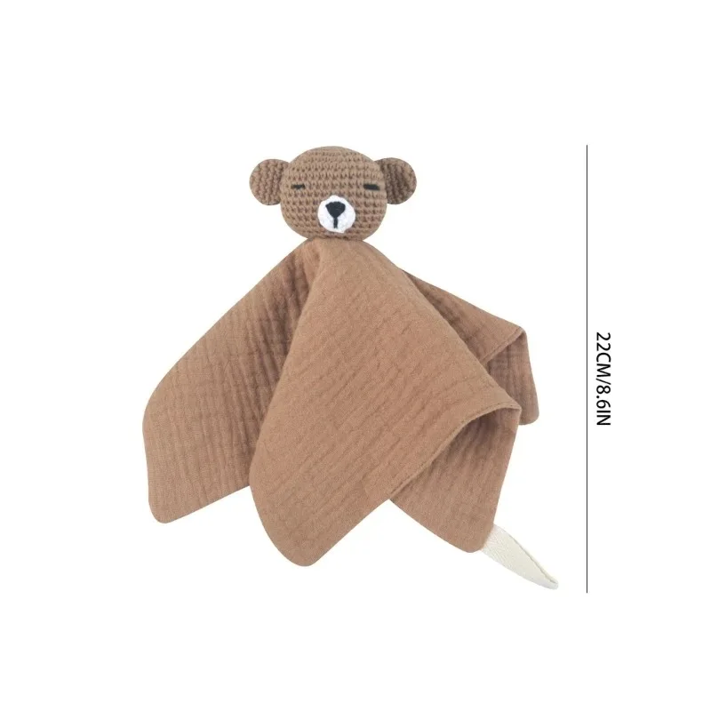 Giocattolo animale personalizzato asciugamano per bambini adorabile bavaglino per l\'alimentazione coperta di sicurezza morbida doudou panno per