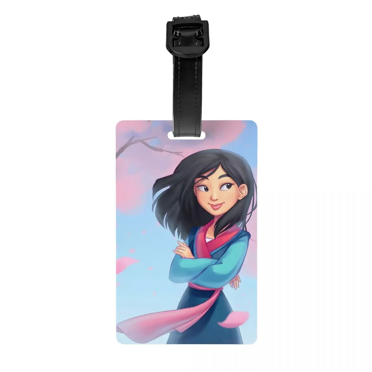 

Изготовленная на заказ багажная бирка принцессы Мулан с именной карточкой, конфиденциальная обложка, идентификационная этикетка для дорожной сумки, чемодана