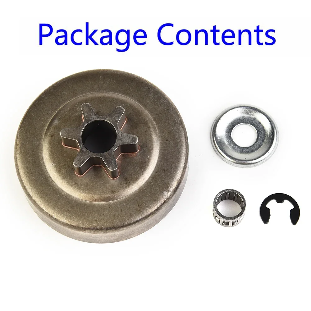 3/8 6T Clutch Drums Sprockets Washers E-Clips Kits For STIHL- Chainsaws 017 018 021 023 025 MS170 MS180 Accessories