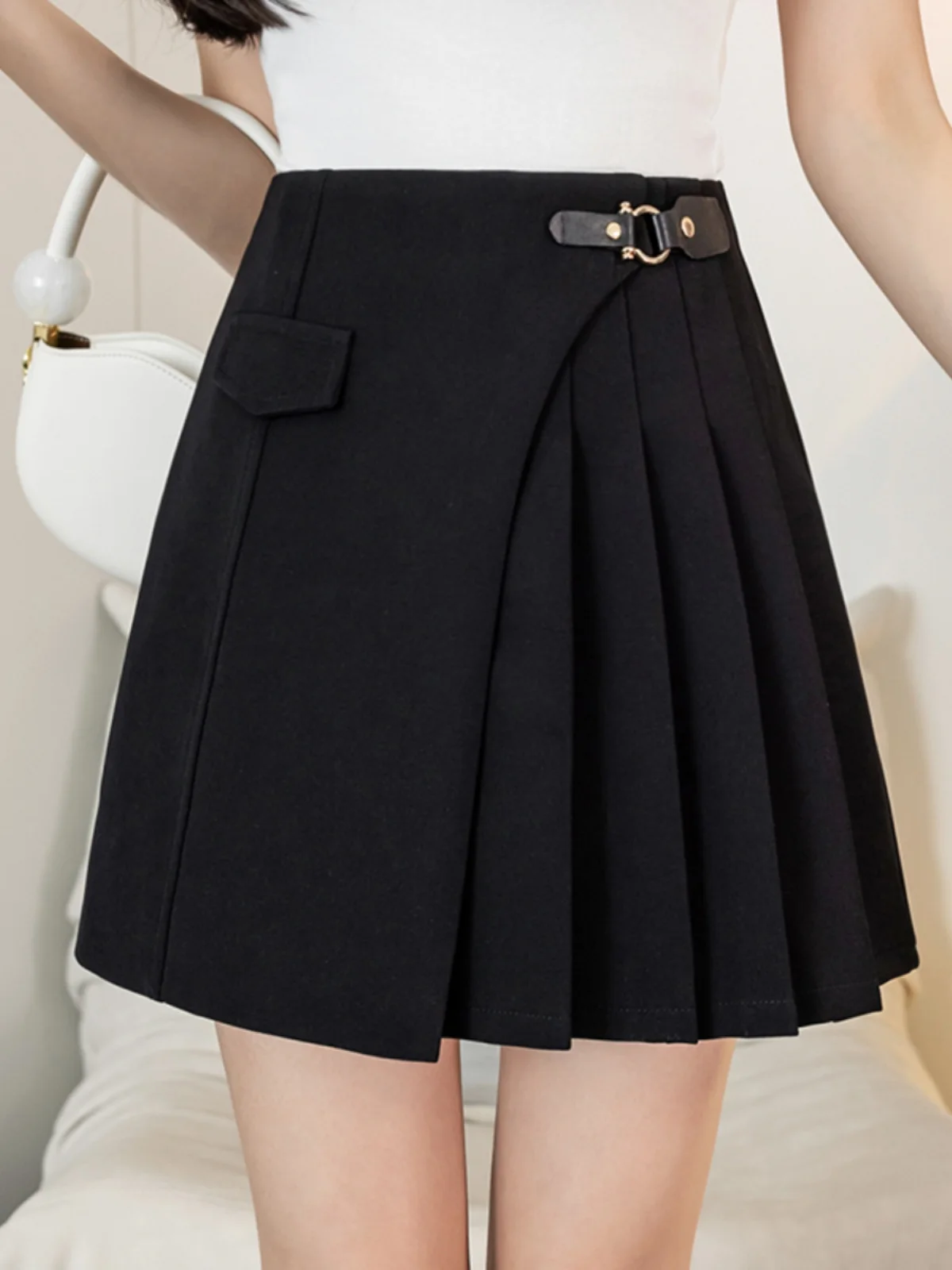 

Юбка-трапеция Emily Clud с высокой талией, плиссированная, для женщин, летняя, для активного отдыха, с защитой от просвечивания