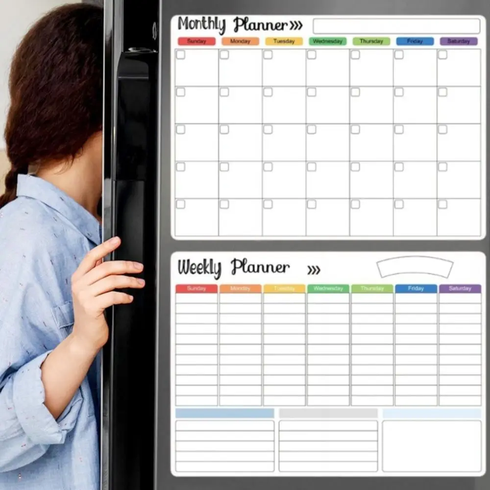 Dry Erase Magnetic Calendar Whiteboard Surface Calendar Table Monthly Planner With Pen Magnetic Surface Message Board