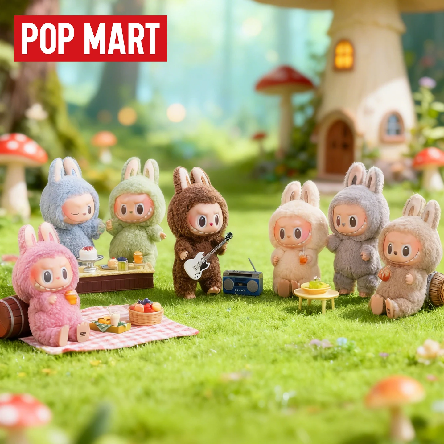 وحوش مثيرة معكرون صندوق أعمى البوب مارت LABUBU الحرفي الفينيل دمية قلادة يدويا تحصيل هدية