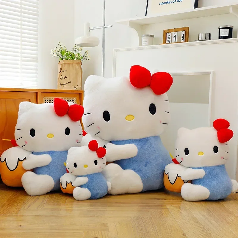 

30-55CM Sanrio New Cream Cake Series Cartoon Hello Kitty Plush Toys KT Cat Doll Pillow Home Decoration Give Girls Birthday Gifts