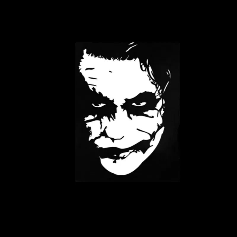 Joker Face Funny Decal Silver Car Auto Stickers for Bumper Window Car Decorations Creativity Waterproof Vinyl Apply To Car
