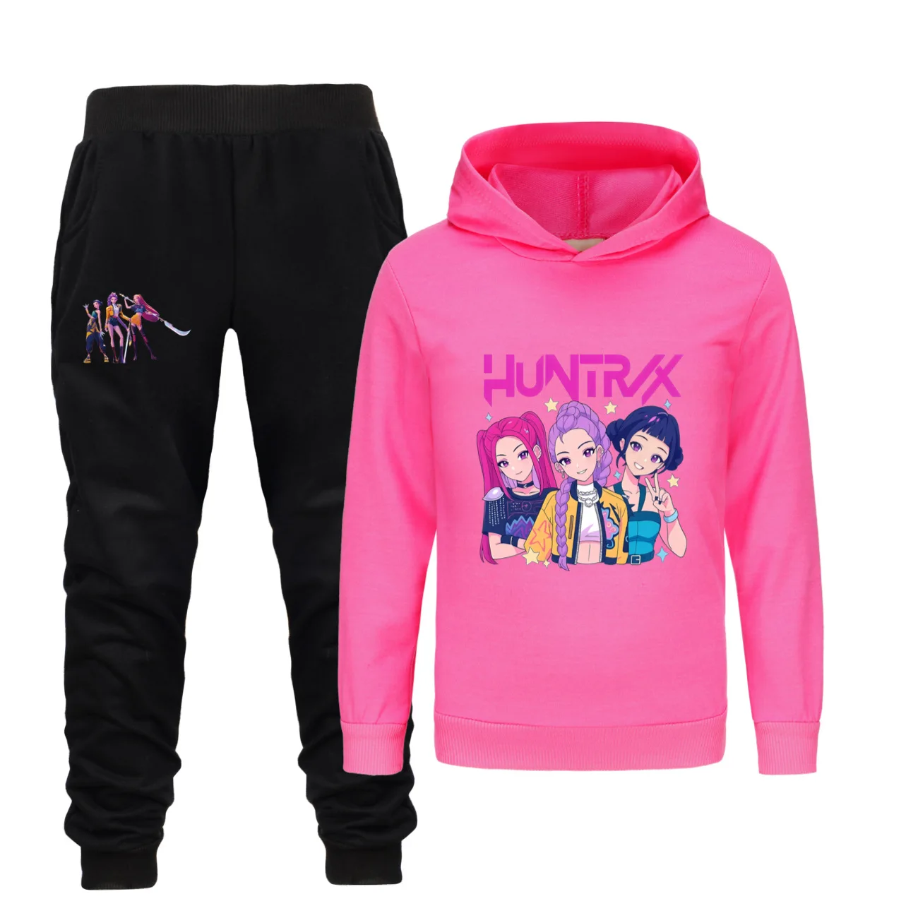 

Kpop Demon Hunters Kids Clothes Rumi Mira Zoey Boys Hoodie+Pants 2pcs Set Baby Girls Tracksuit Children Outfits