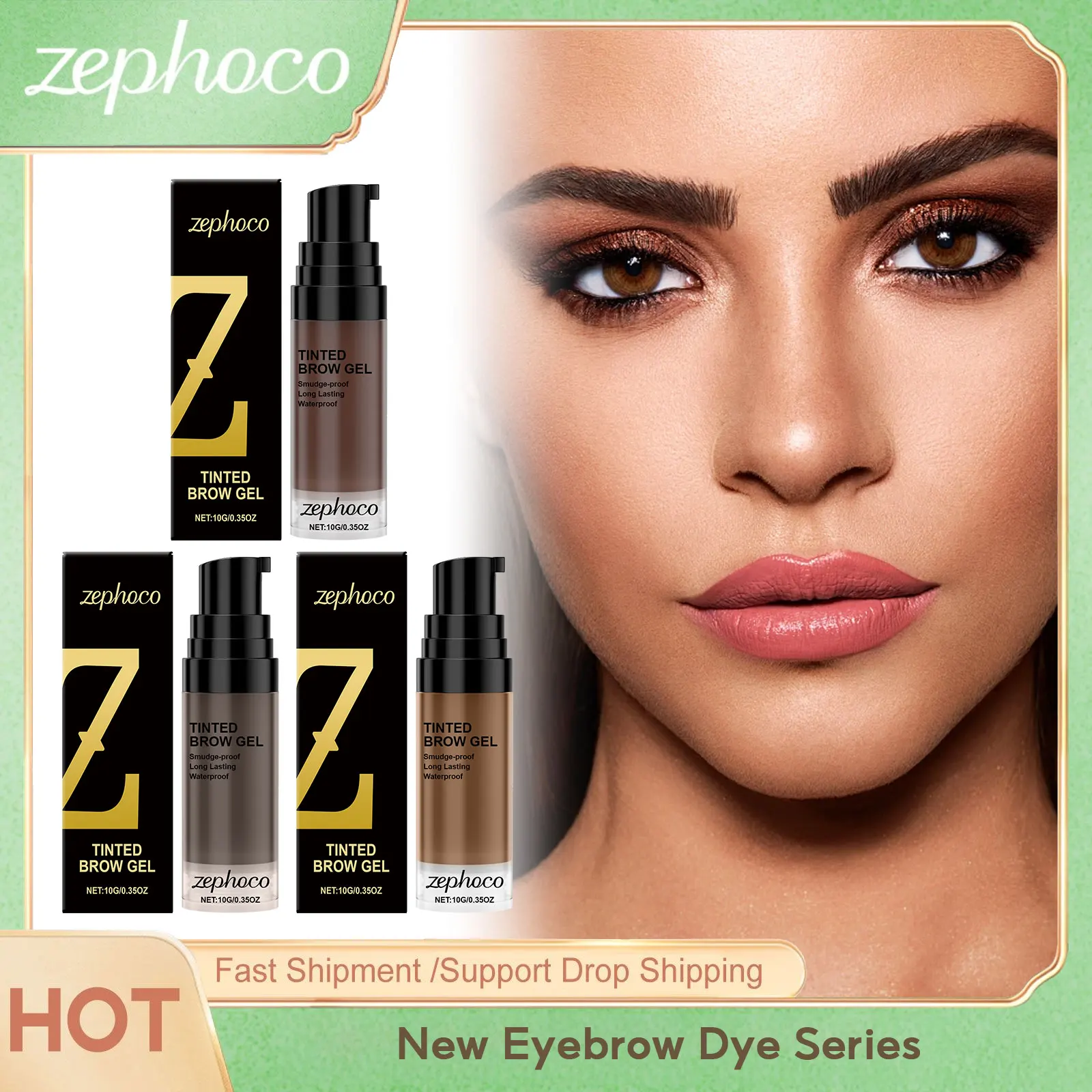 

Zephoco Waterproof Eyebrow Dye Gels Tint Series Long Lasting Quick-Drying Brow Makeup Paint Tattoo Eyebrow Color Enhancer Gels