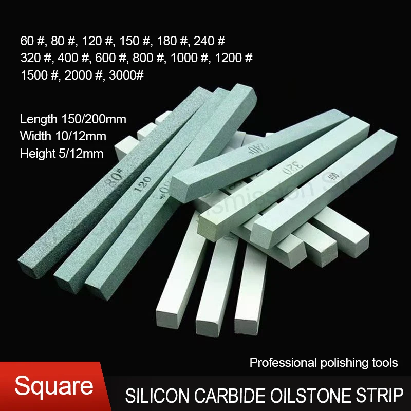60-3000 Grit Silicon Carbide Oilstone Strip Polishing Grinding Ceramic Whetstone Bottom Sticky Glaze Polishing Grinding Tools