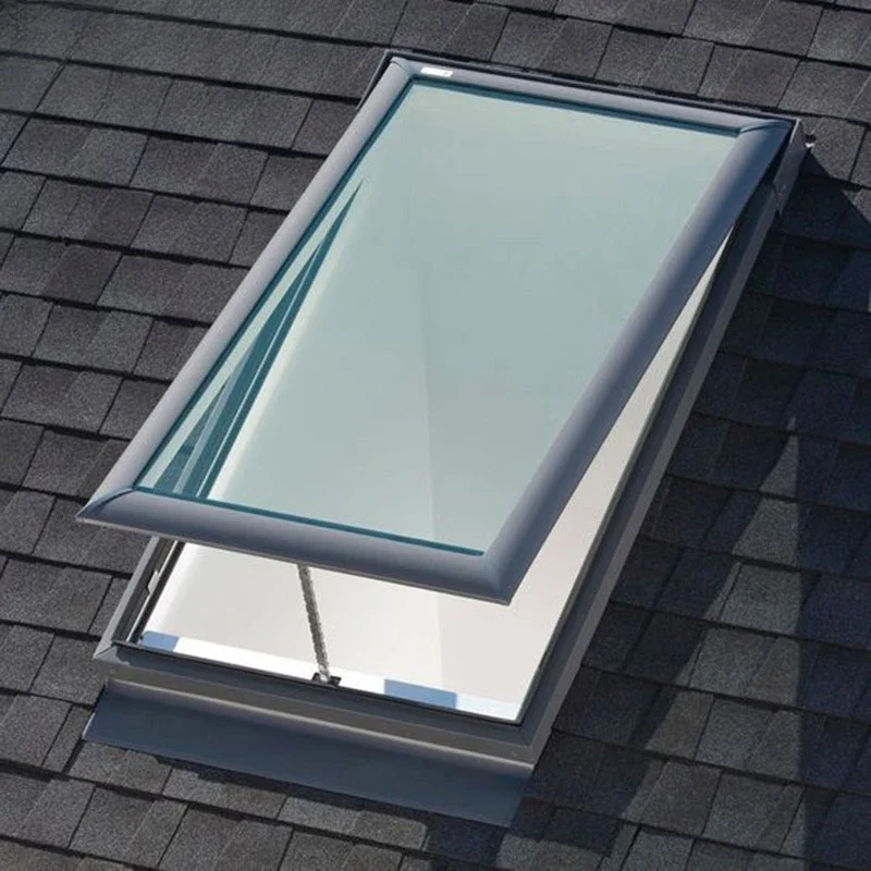 European Standards tempered glass aluminum frame roof electric smart skylight windows