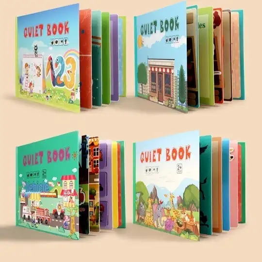 My First Busy Book Montessori Toys Baby Educational Quiet Book Velcro Activity Busy Board Learning Toys For Kids Christmas Gifts