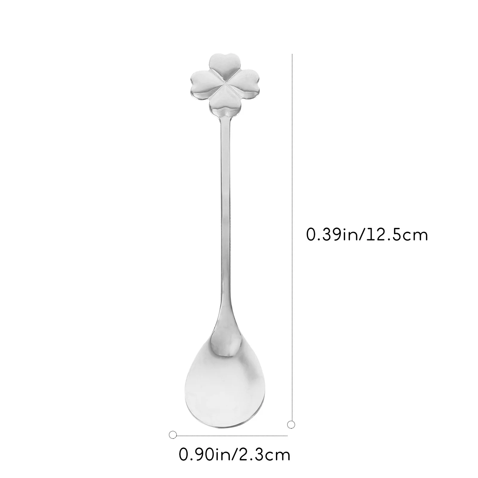 ملعقة قهوة من الفولاذ المقاوم للصدأ اثارة ملعقة للشاي اسبريسو الحلوى شرب خلط مقبض طويل أداة المطبخ تألق #6
