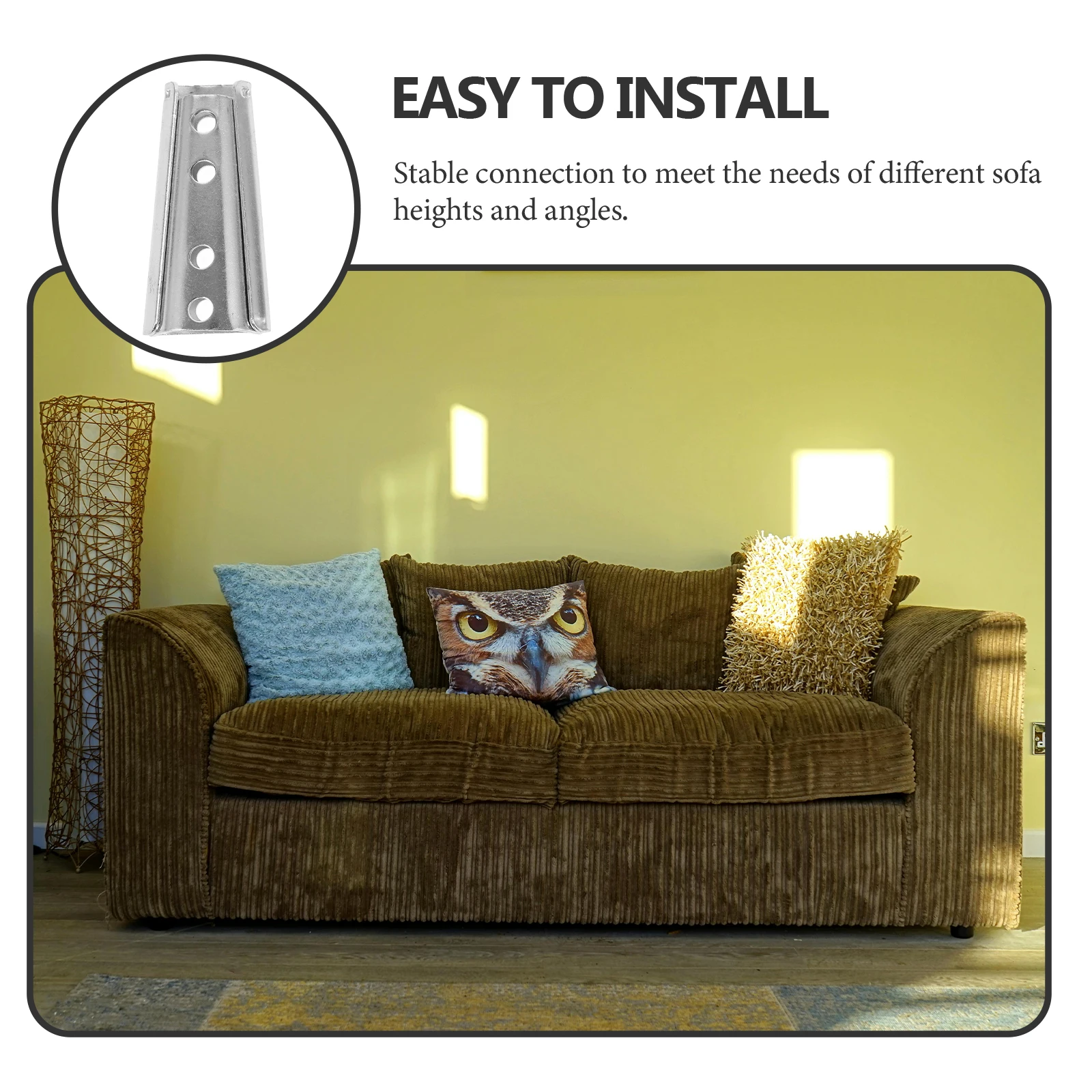 

4 шт. соединители, железные конические диагональные болты для стабильности мебели, простая сборка, соединители для фурнитуры для дивана, мебельный диван