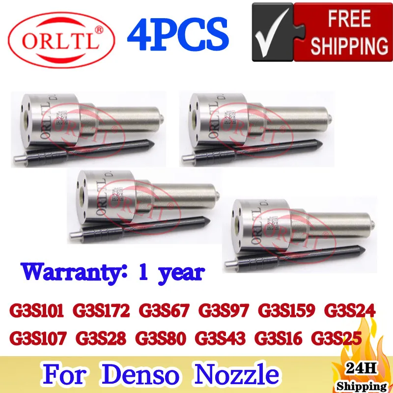 

4 PCS G3S172 G3S67 G3S97 G3S159 G3S24 G3S107 G3S28 G3S80 G3S43 G3S16 G3S25 G3S101 ﻿For Denso Injector Spare Parts Nozzle