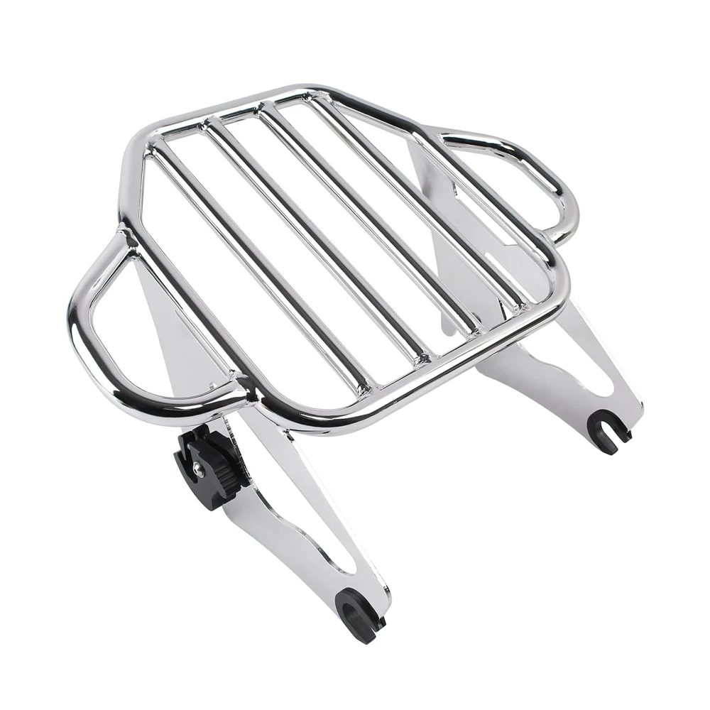 رف أمتعة قابل للفصل من الكروم لدراجة Harley Touring Road King Street Glide FLHX FLHR - معدات السفر للدراجات النارية 2009-2025 #5