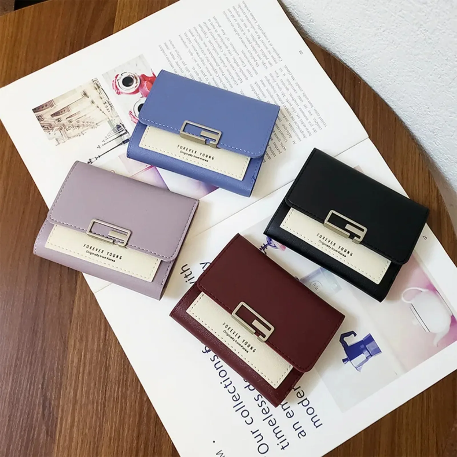 

Women's Wallet Short Women Coin Purse Wallets For Woman Card Holder Small Ladies Wallet Female Hasp Mini Clutch For Girl