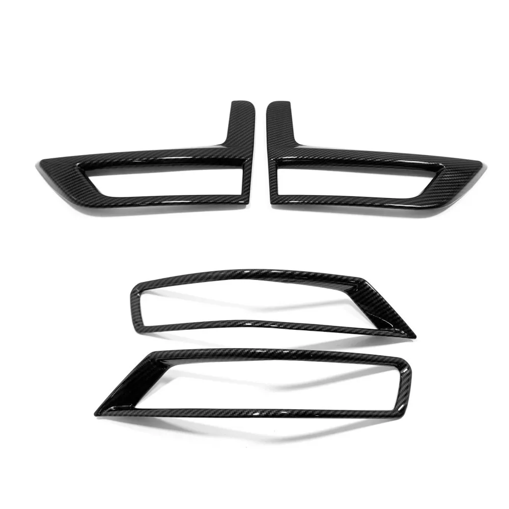 ABS Carbon fiber Car Front Rear Fog Light Lamp Cover Trim For Nissan X-Trail X Trail T32 Rogue 2017-2021 Decoration Accessories