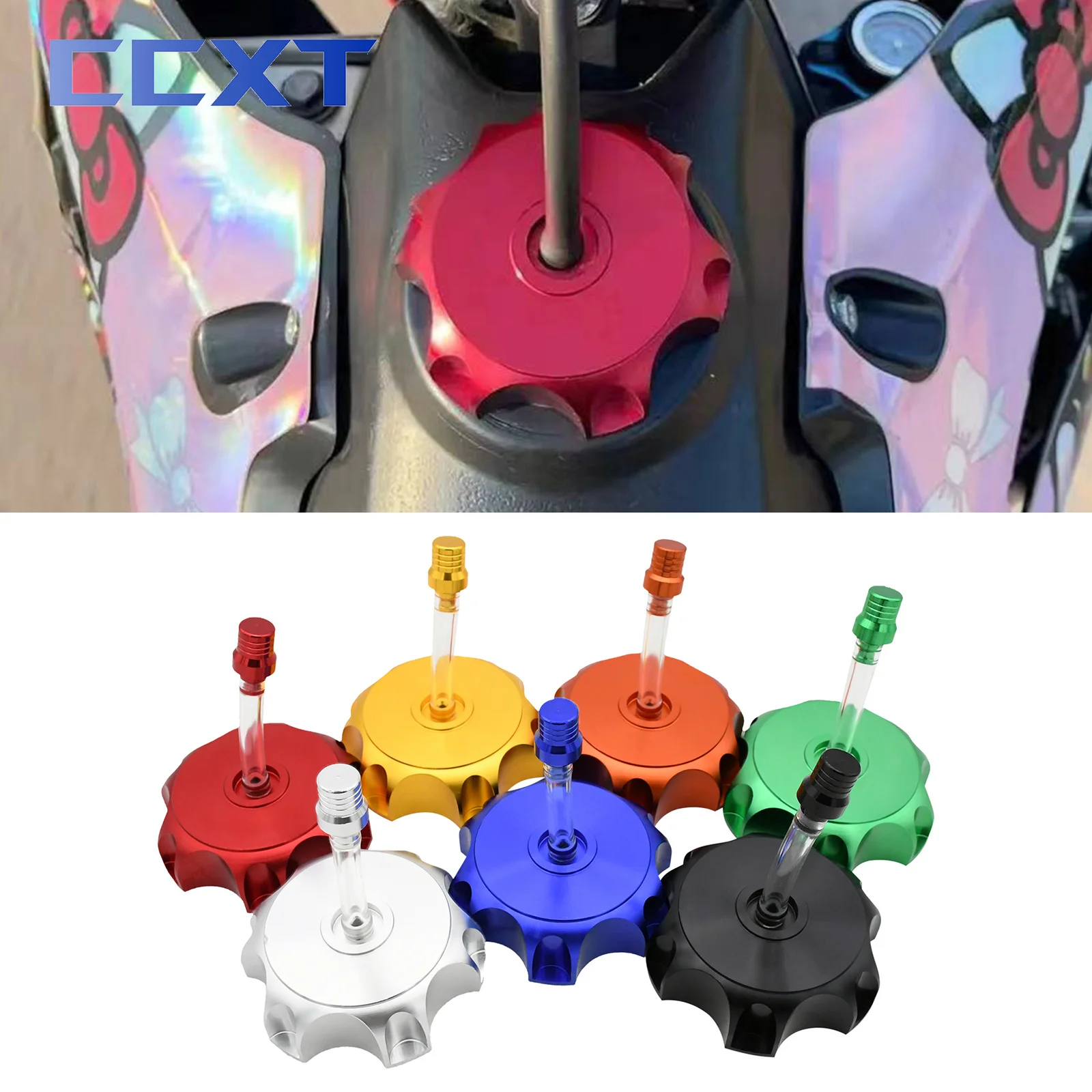 Motorcycle CNC 50mm Aluminum Gas Fuel Tank Cap Breather Vent With Vent Cap ATV For Honda Yamaha Kawasaki Suzuki KTM Universal