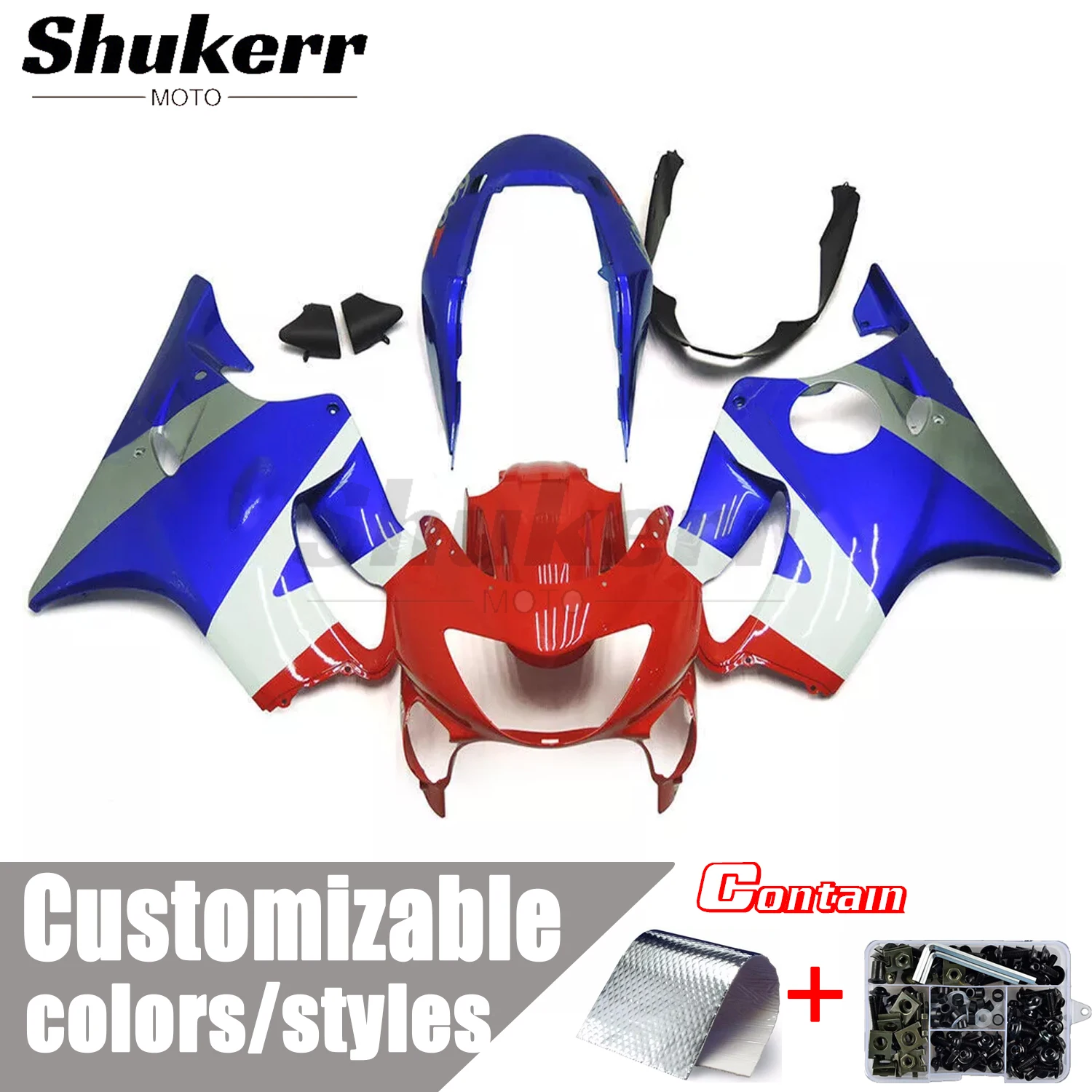

Fit for Honda Cbr600 F4 1999 2000 New Abs Motorcycle Plastics Fairing Kit Injection Mold Bodywork Panel Kit Red Blue White