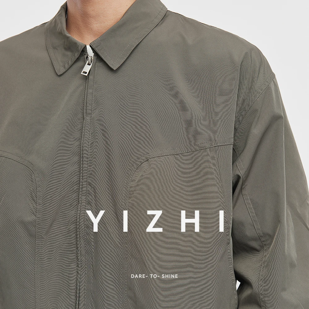 Fashion Men's American Retro Jacket 2025 Spring and Autumn New Loose Casual Lapel Solid Color Top Men's Sports Jacket