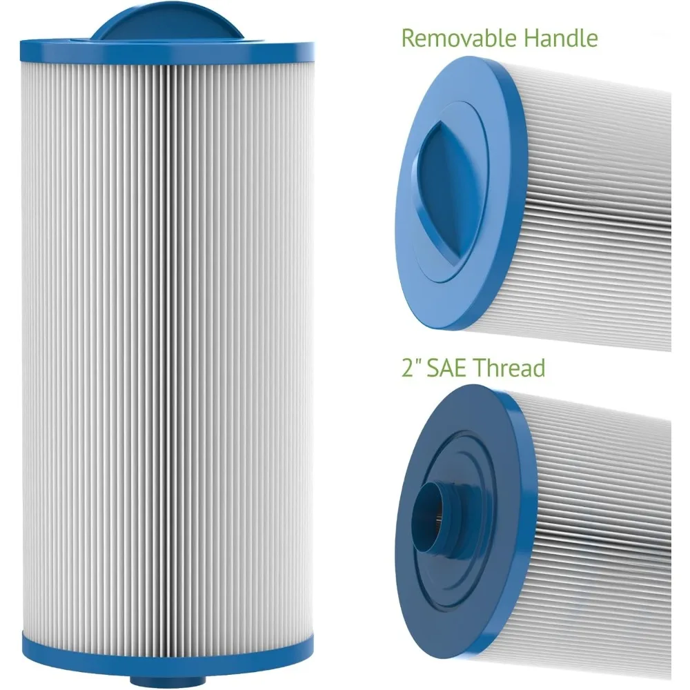 Tier1 Pool & Spa Filter Cartridge 2 | Replacement for Jacuzzi, and More | 60 Sq Ft Pleated Fabric Filter Media Filter Media