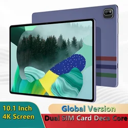 2023 New Tablet PC 10.1 Inch Android 12 Tablets 4G Network Dual SIM Deca Core 6GB RAM 128GB ROM 4G Network AI Speed-up Tablette