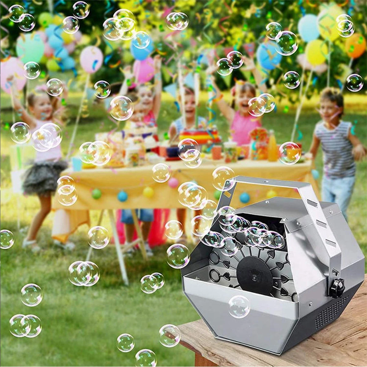 Mini Soap Bubble Machine Professional Portable 60W with Manual Remote Wireless Control For Dj Disco Wedding Party Stage Home