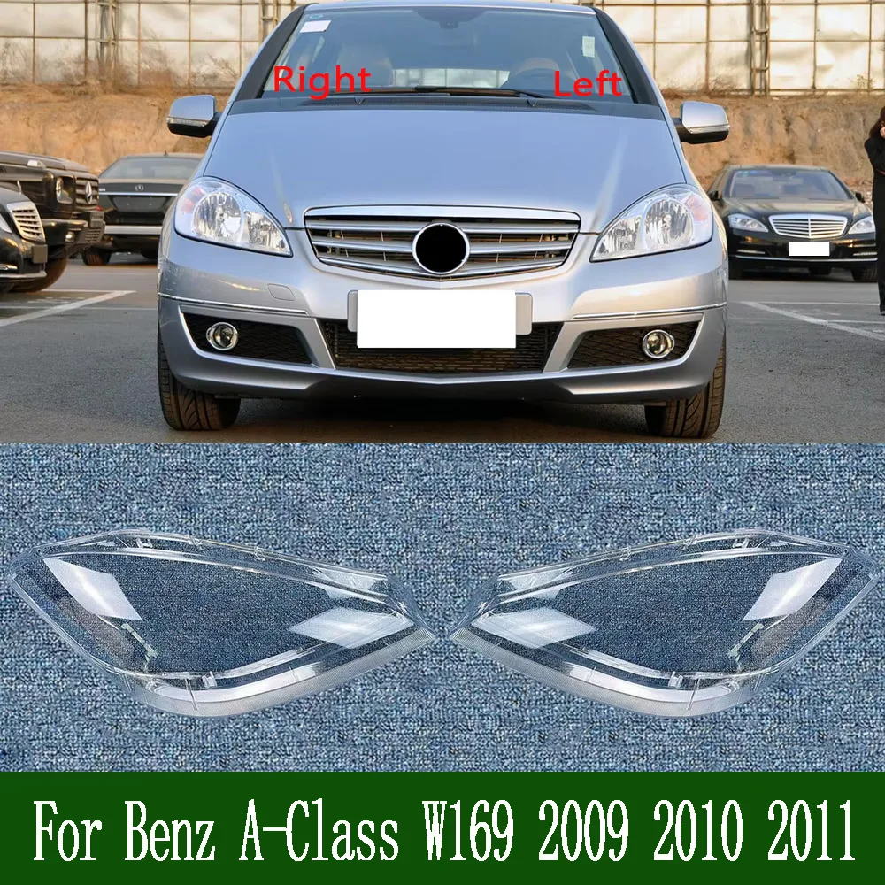 

For Benz A-Class W169 2009 2010 2011 Headlight Lens Cover Transparent Lampshade Headlamp Shell Plexiglass Auto Replacement Parts