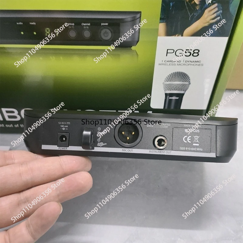 Para sistema blx4 blx24 pg58 sm 58 beta58 microfone sem fio 2 canais uhf kit duplo para performance de palco de karaokê shure