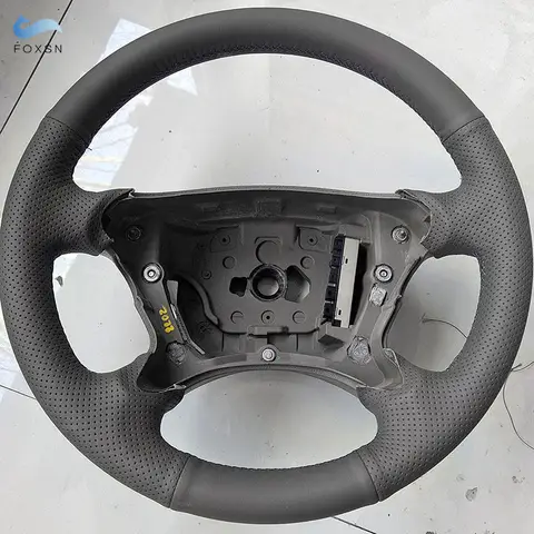Ручная оплетка своими руками на руле для Mercedes Benz S Class W220 S430 S350 S500 S600 CL C215 1999-2006 гг., черная перфорированная кожа