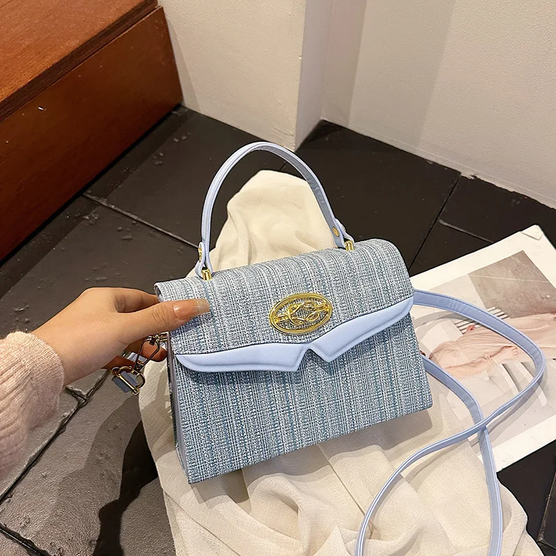 

Stylish Woven Texture Bag - Women's Vintage Versatile Small Square, Top-Handle Shoulder Crossbody Bag