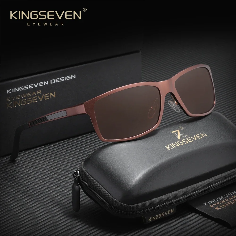 نظارات شمسية للرجال مستقطبة للقيادة من KINGSEVEN UV400 نظارات واقية رياضية عصرية بتصميم عصري نظارات رجالية خارجية غير رسمية