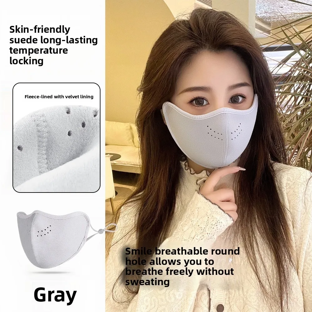 Nieuw ademend warm masker wasbaar stofdicht gezichtsmasker gezichtsbedekking dames