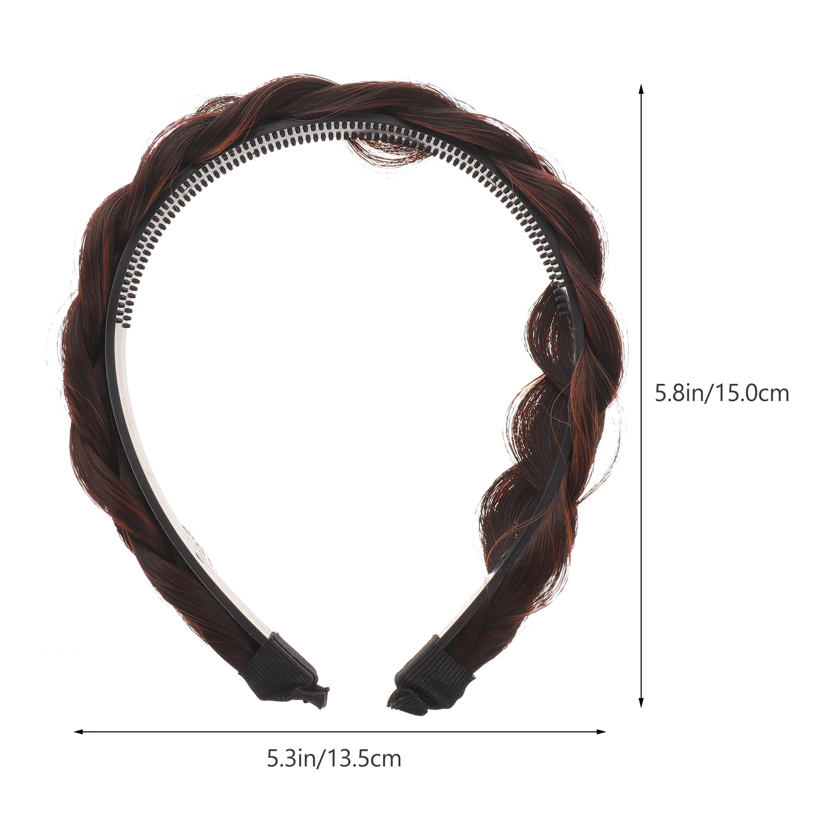 

Four Strand Braided Headband Wide Plaited Design Hair Clasp Exquisite Festival Headdress Women Men Daily Party Decor