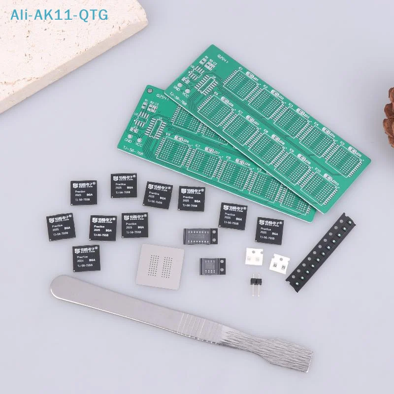 

Hot! BGA Chip Soldering Practice Board Kit Decimal Flowing Lights Teaching Practical Training Soldering Practice Loose Parts