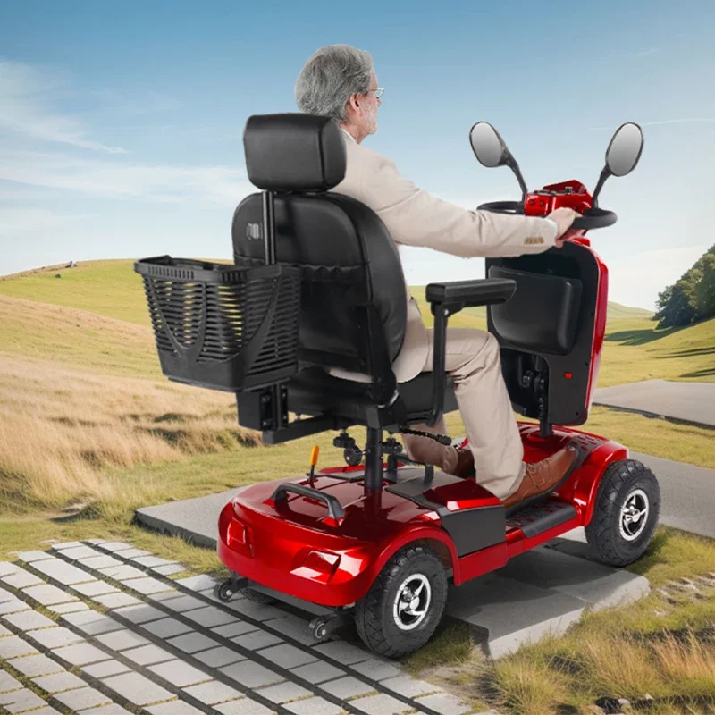 

2024 The Latest Model Bearing 150kg Lightweight Foldable Four-wheel Electric Scooter for Elderly and Disabled A