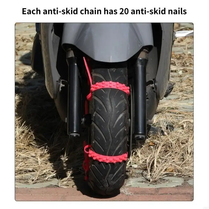 10Pcs Anti-Slip Snow Tire Chains Adjustable Emergency Tyre Wheel Cable for Car