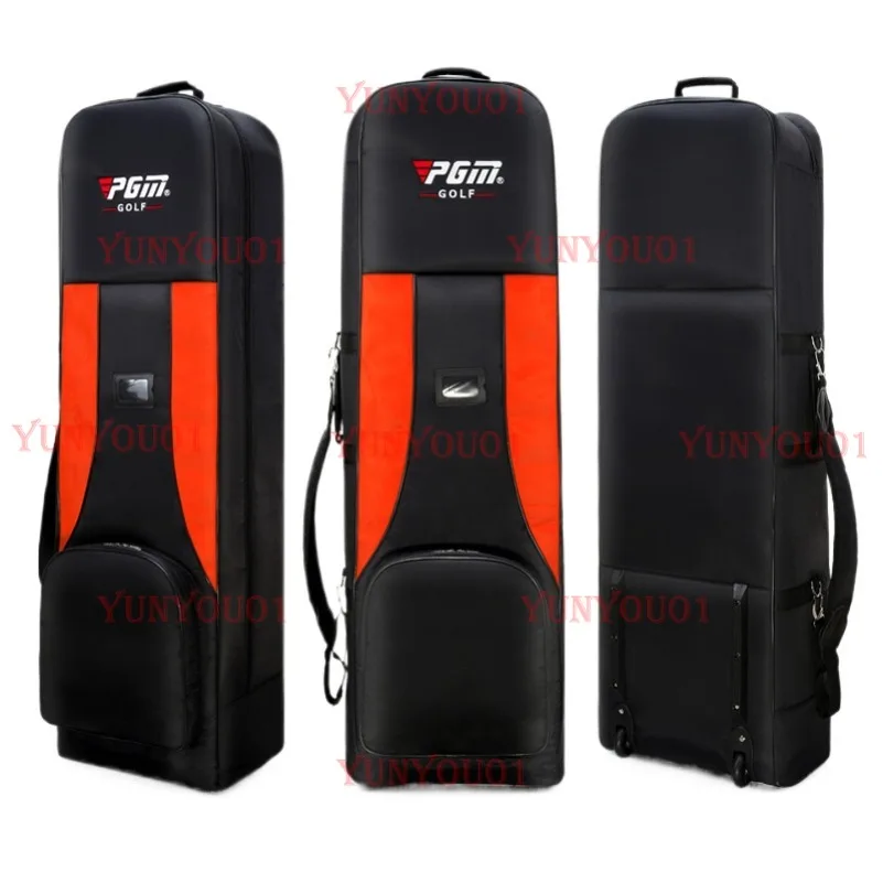pgm-golf-air-bag-men's-and-women's-checked-bag-with-pulley-aircraft-travel-ball-bag-ball-cover