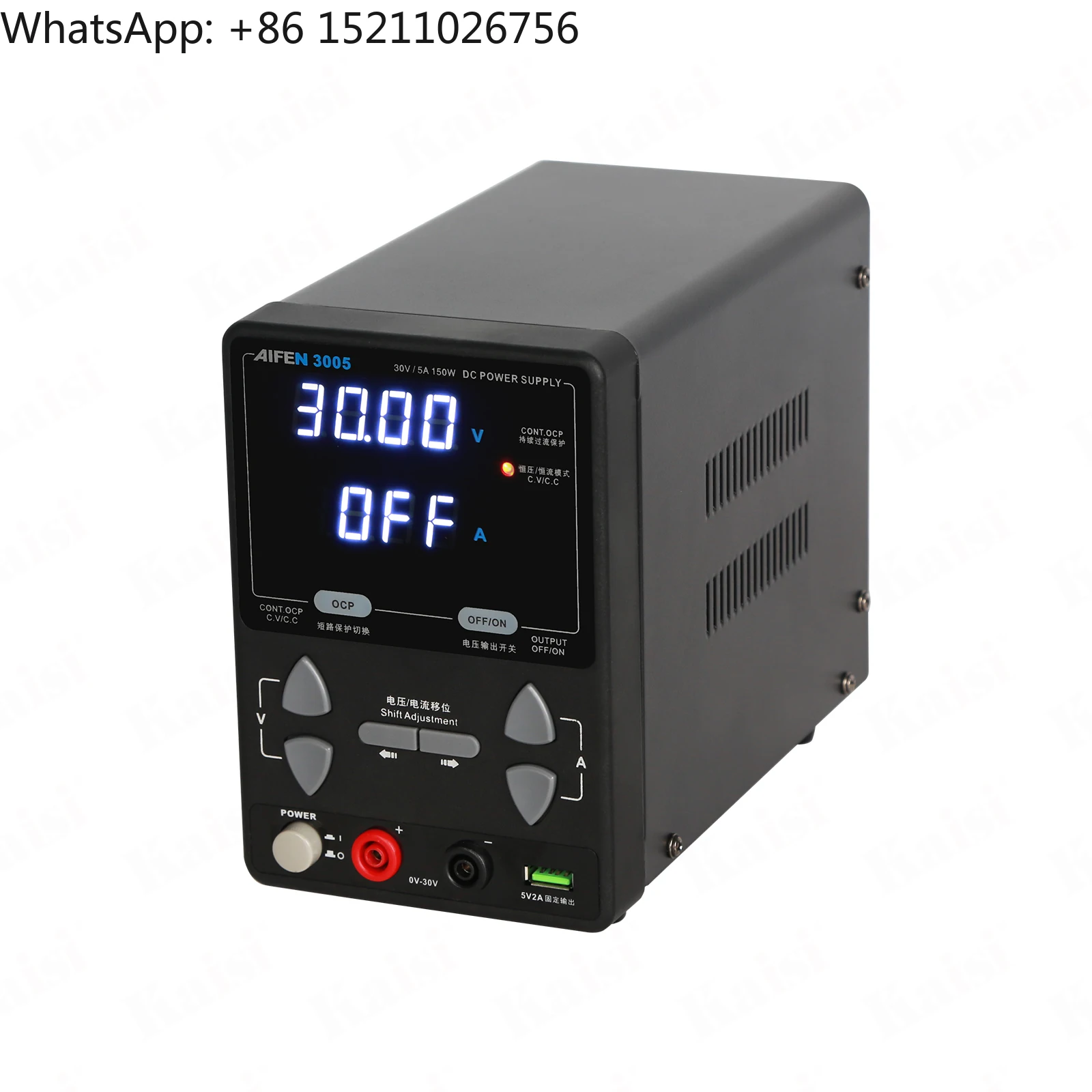 

Aifen 3005 High Precision Programmable DC Power Supply Stable Output for Lab and Industrial Testing