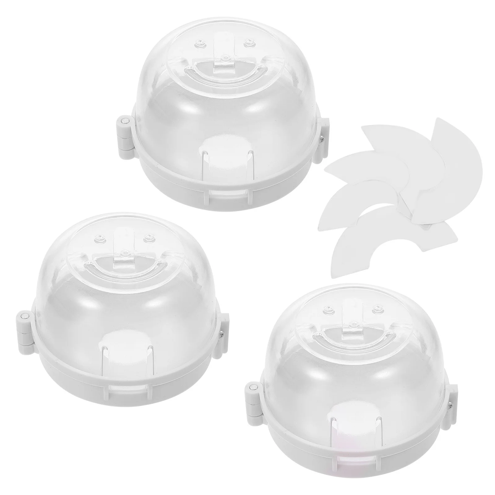 3 pçs fogão a gás interruptor capa guarda de segurança à prova de criança botão de fogão bloqueio de proteção cozinha botão de gás capa antiderrapante resistente ao calor