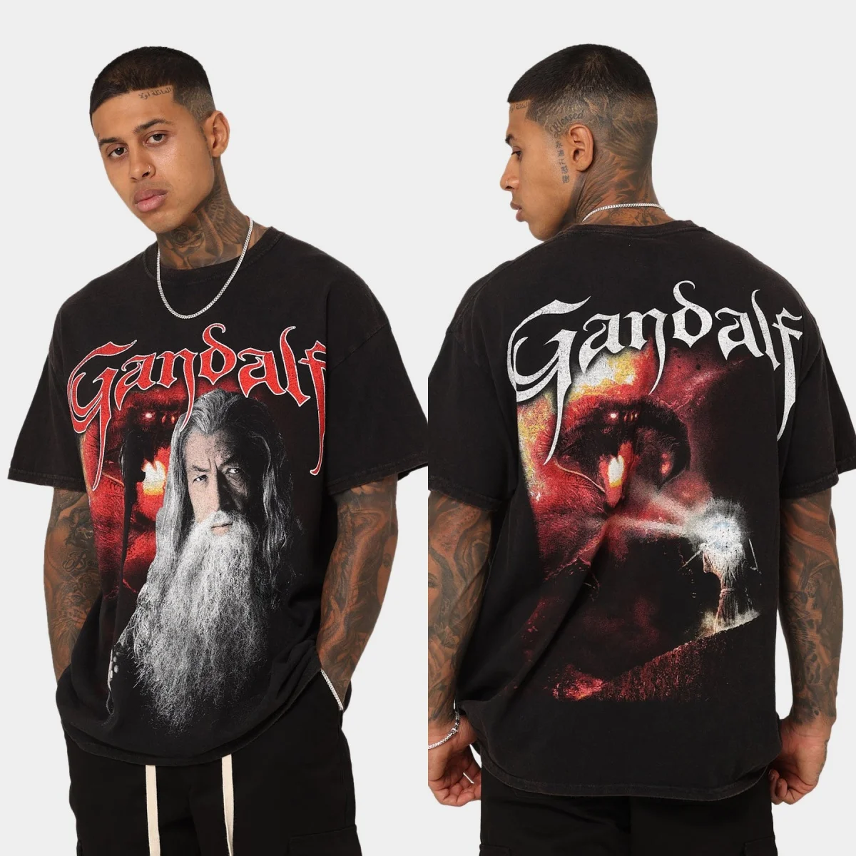The Lord of The Rings Gandalf Vintage Graphic T-Shirt Cotton Men Women Streetwear Tee