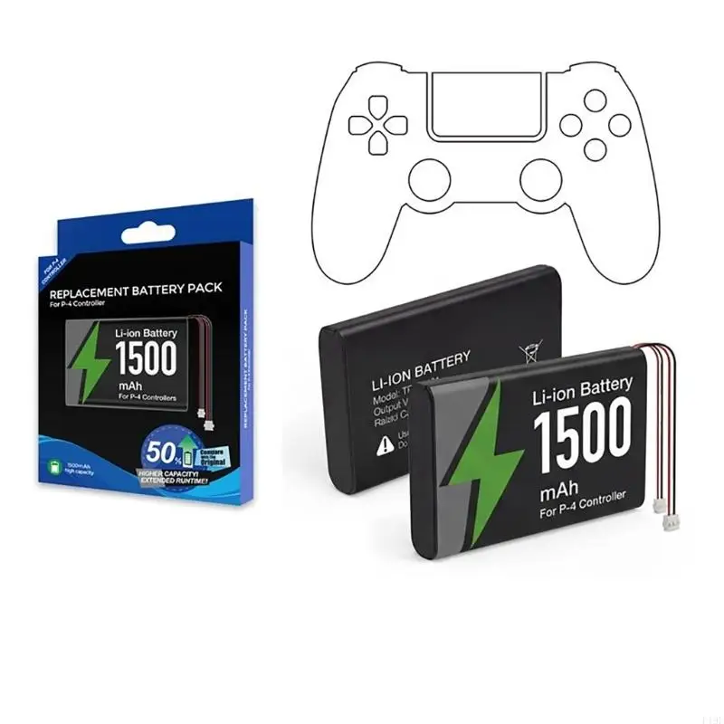 

Left Right Game Handle Battery 1500mWh Game Handle Battery Replacement With Screwdriver Accessories for Controller F19E