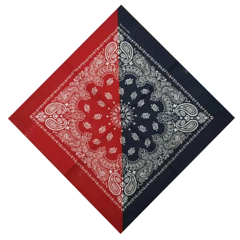 Unisex katoenen hiphopbandana Colorblock Paisley haarband vierkante sjaalmasker DropShipping