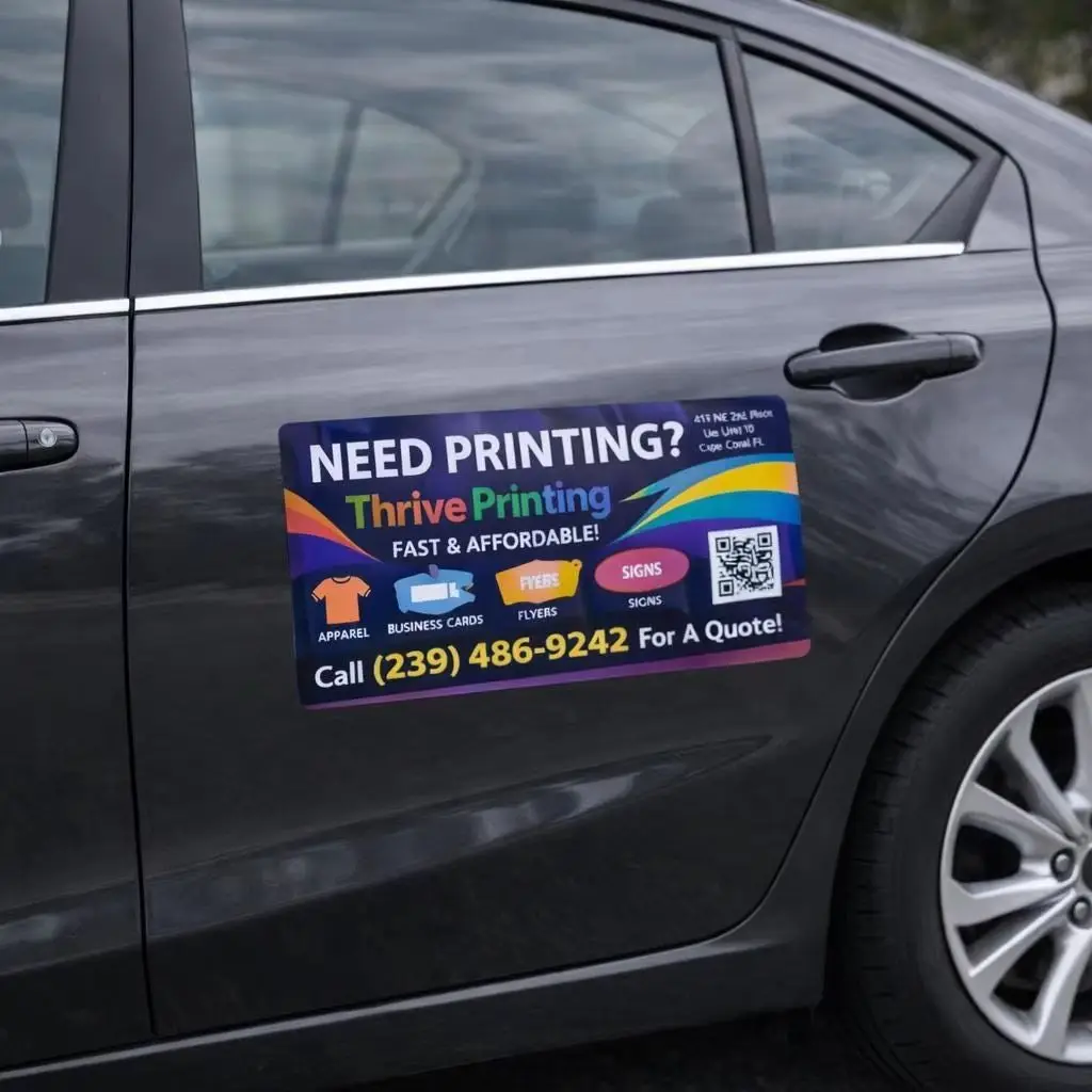 Custom Magnetic Car Decals, Personalized Magnetic Car Graphics, Customizable Design Options, Strong Adhesion